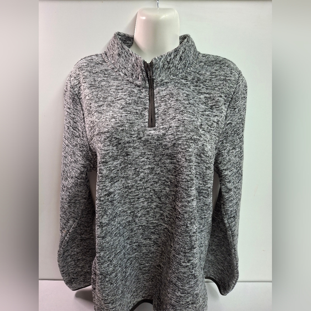 Class/Club Long Sleeve 1/4 Zip Sweater Gray Women's Size 18/20